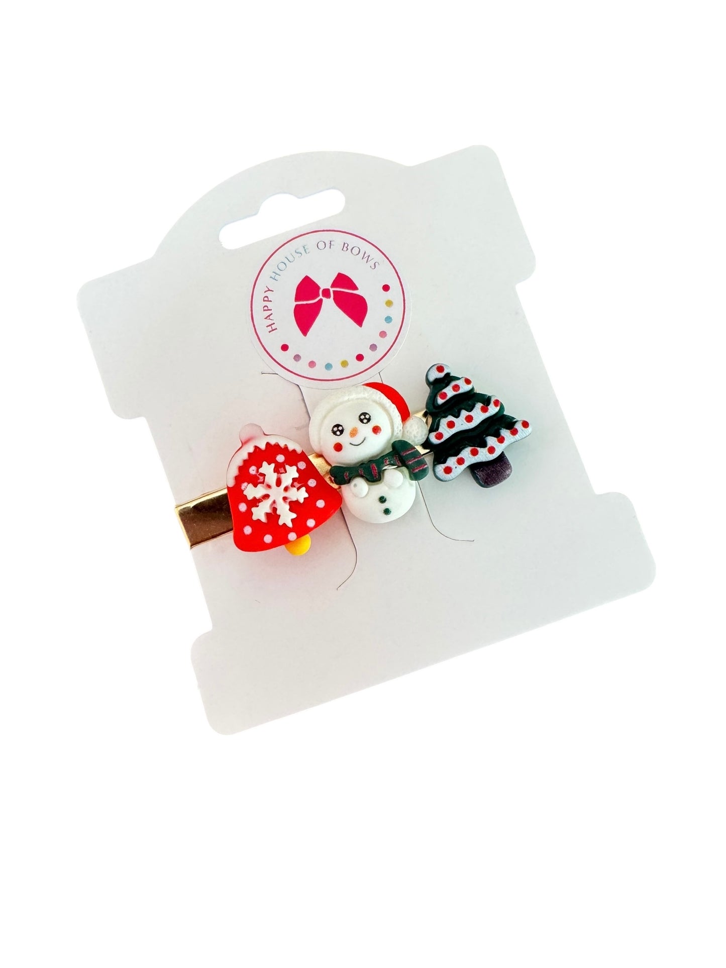 Santa Clips - Christmas Hair Clip for Girls