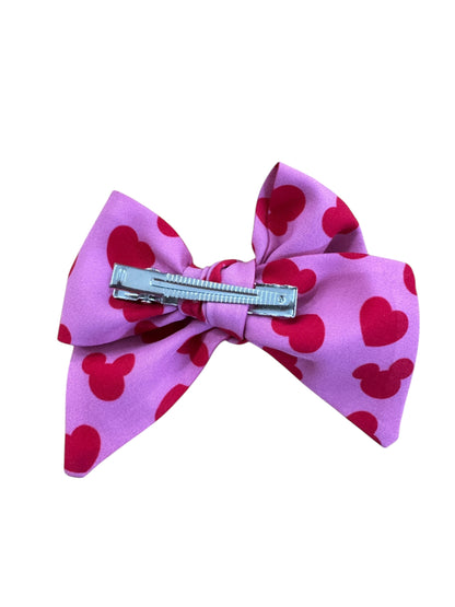 Pink & Red Valentine's Day Mouse Hair Bows