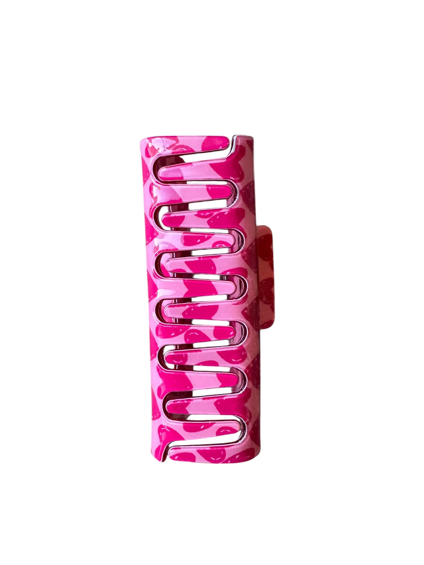 Pink and Red Heart Claw Clip for Girls and Women