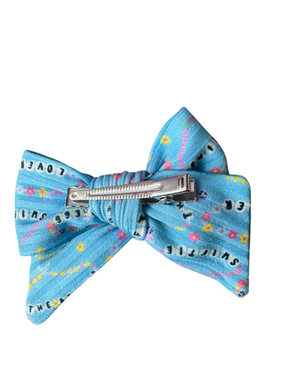 *Blue Friendship Bracelet Hair Bows