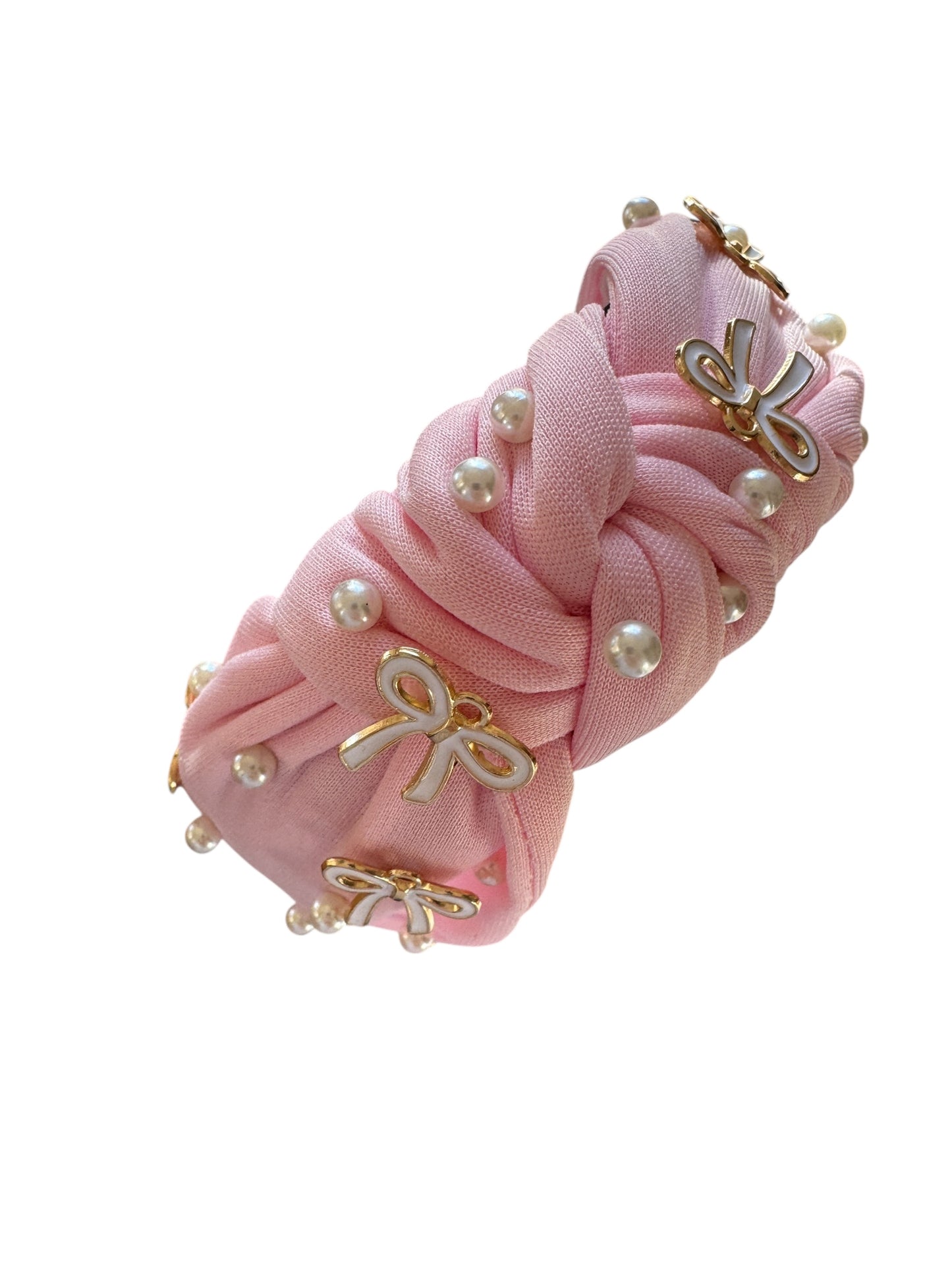 *Bow Pearl Rhinestone Headband