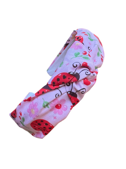 Ladybug Tie Knot Headband for Girls - Spring Headband