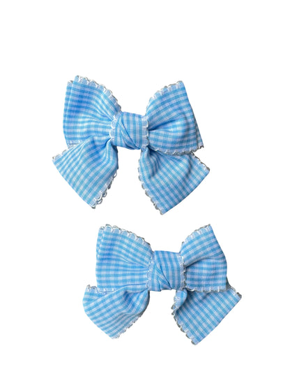 Gingham Pigtail Hair Bows | Everyday Bows for Kids & Toddlers