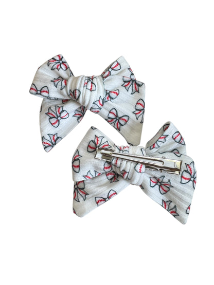 *Baseball Bows Hair Bows