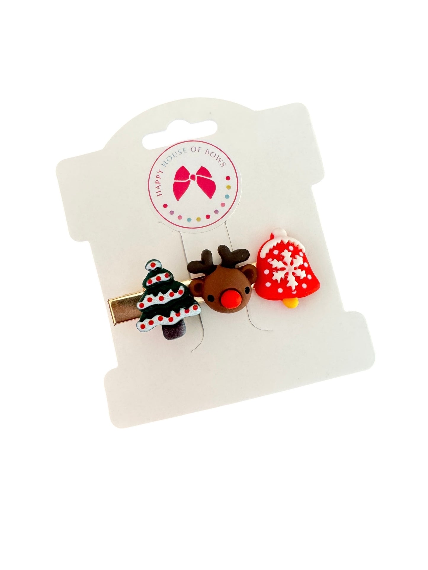 Santa Clips - Christmas Hair Clip for Girls