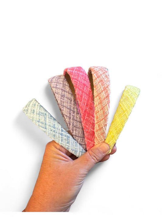 Tweed Headband Pastel Textured – Soft Fabric Hair Accessories for Women & Girls