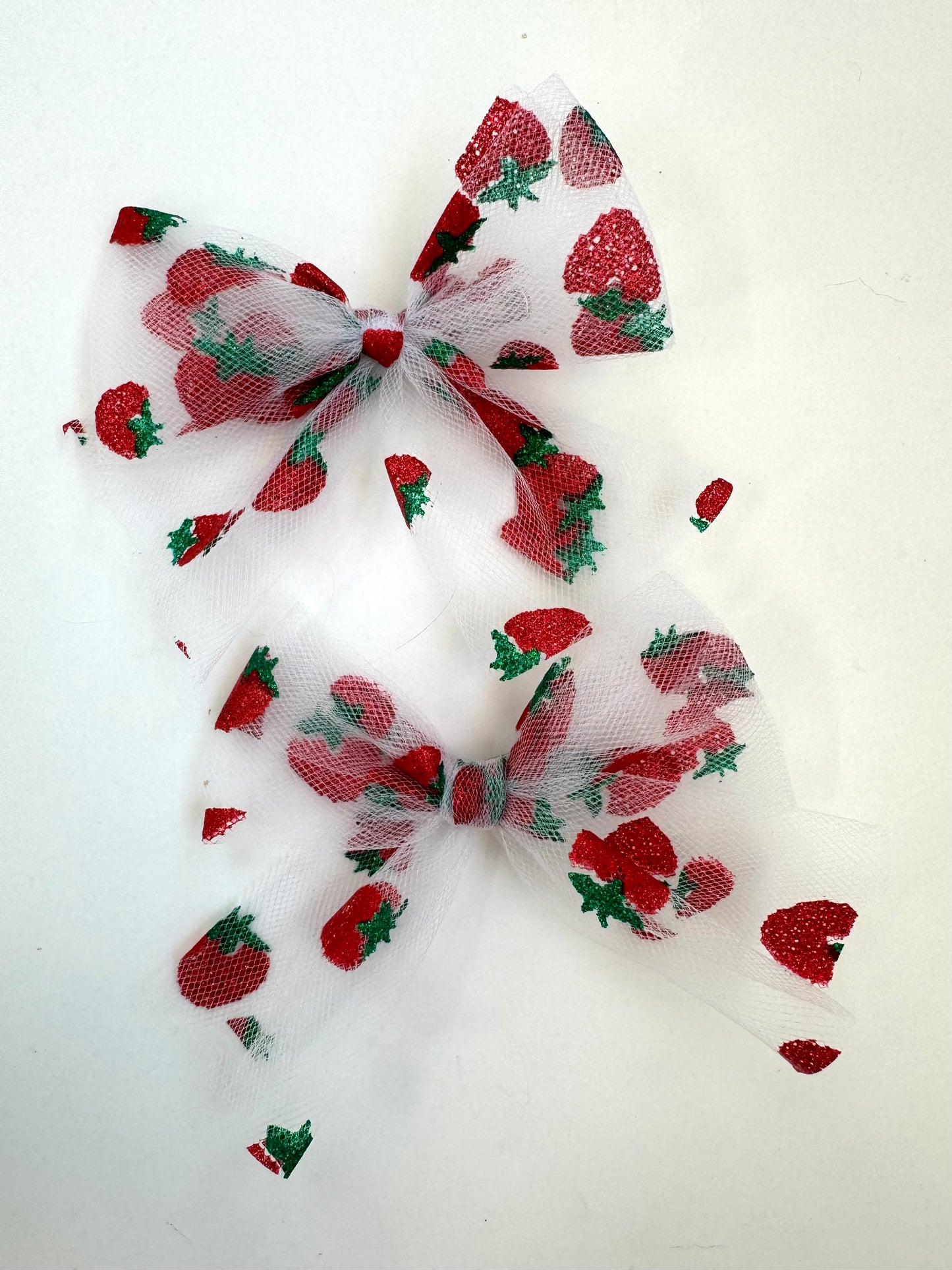 Tulle Strawberry Hair Bows