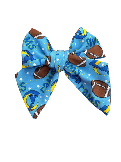 LA Rams Hair Bows – Floral Hair Bows for Game Day