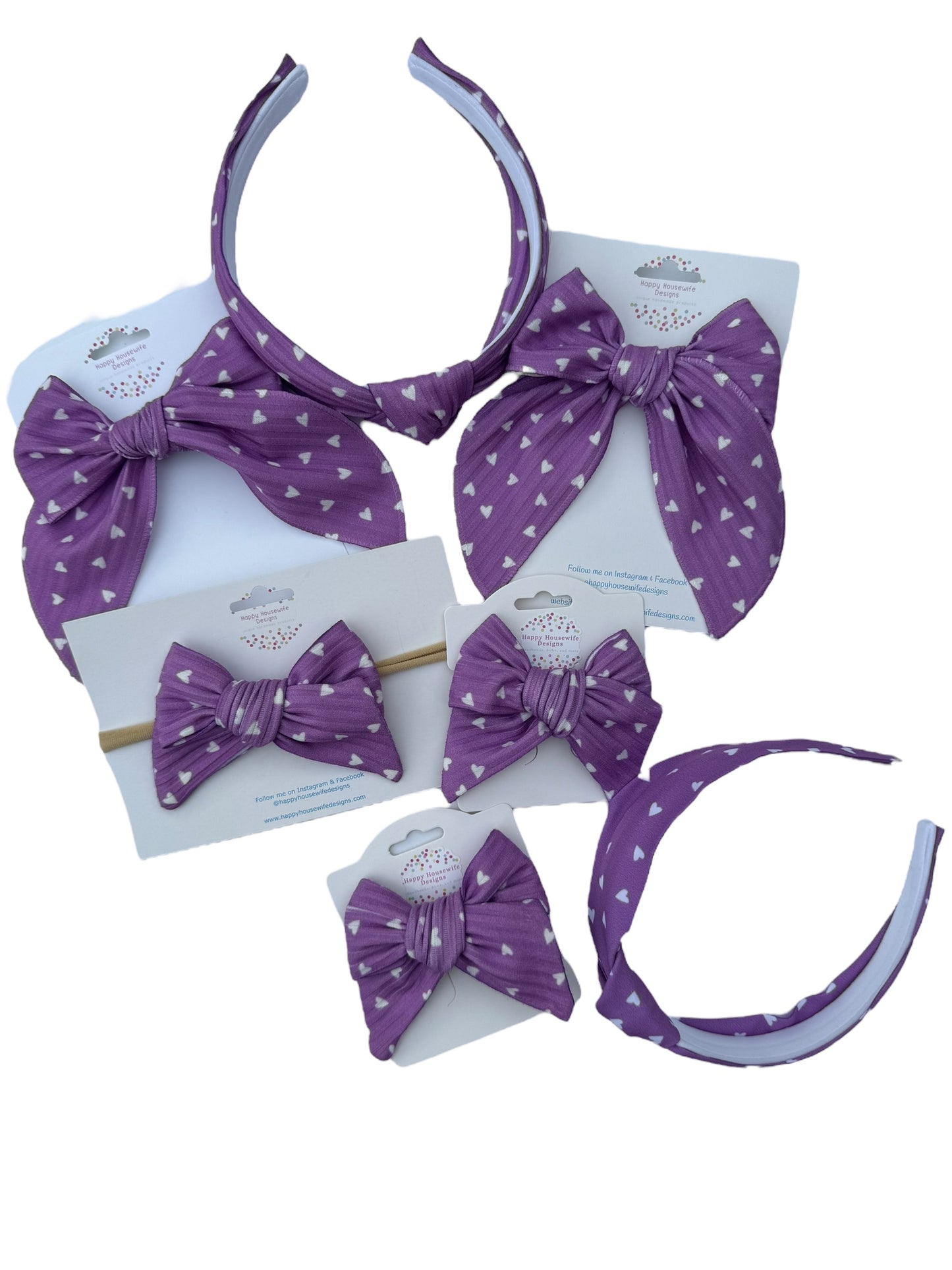 *Purple Heart Hair Bow