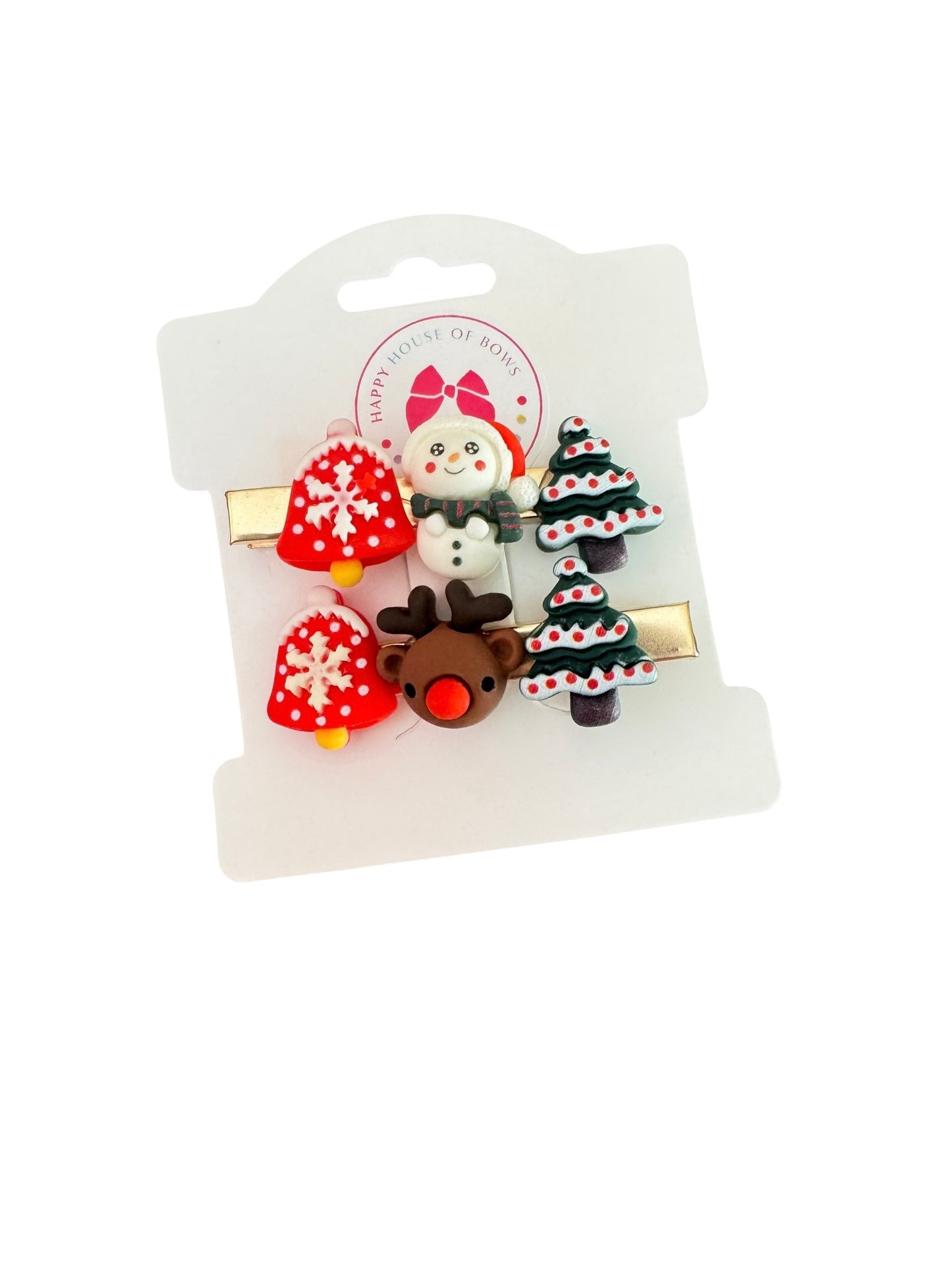 Santa Clips - Christmas Hair Clip for Girls