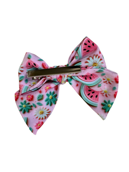 Pink Watermelon Hair Bows