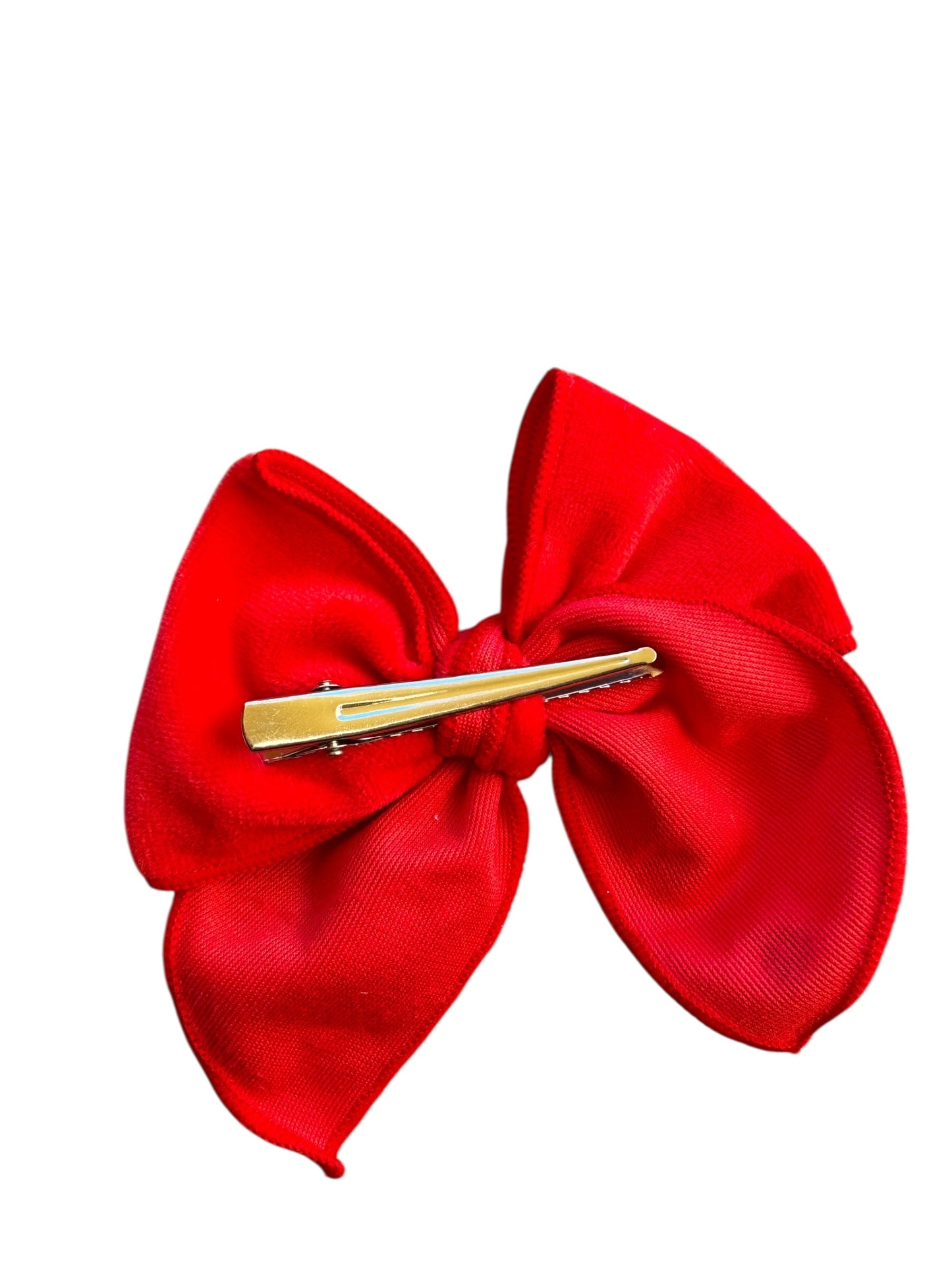 Red or Pink Velvet Candy Heart Hair Bow - Valentine's Day Hair Bow with Conversation Hearts