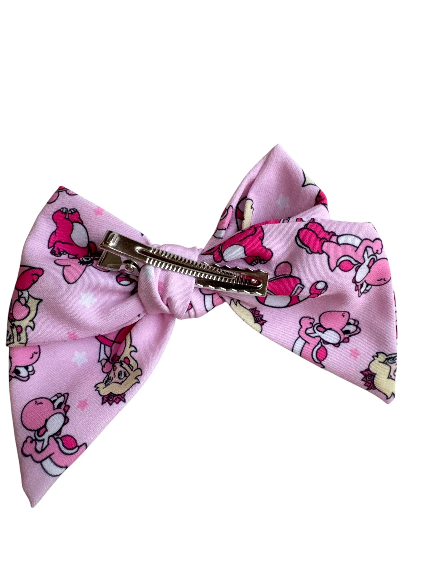 Princess Peach Hair Bows for Girls - Character Clip Bows