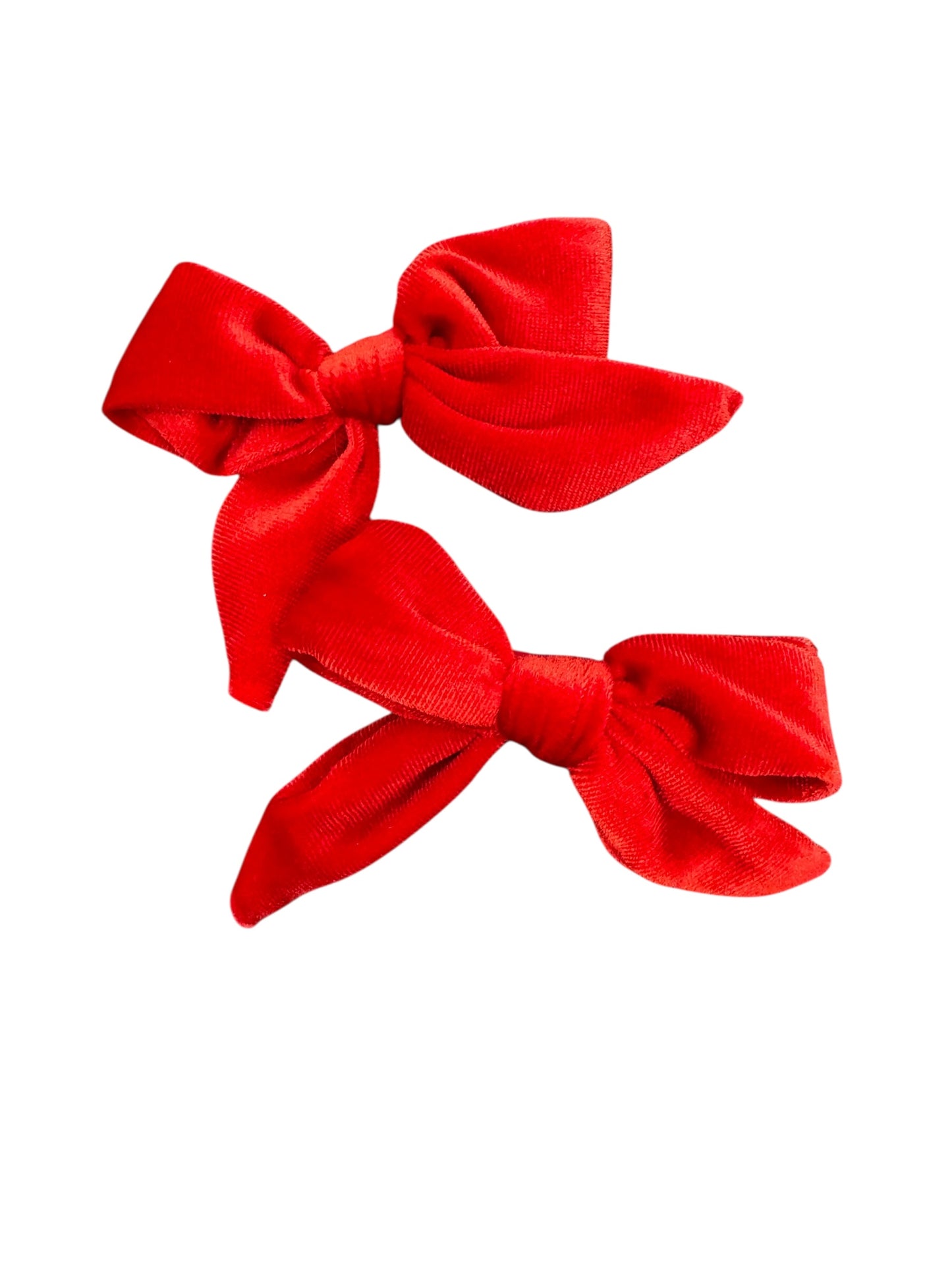 Mini Velvet Pigtail Sets - Matching Hair Bow Pairs