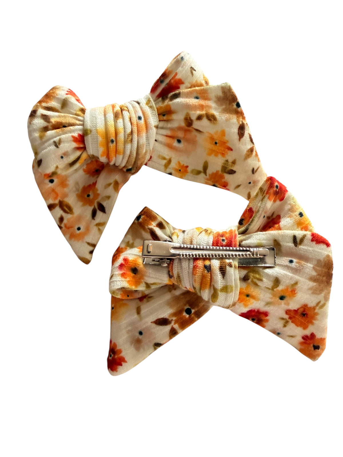 Fall Floral Hair Bows for Girls – Autumn Bow & Headband