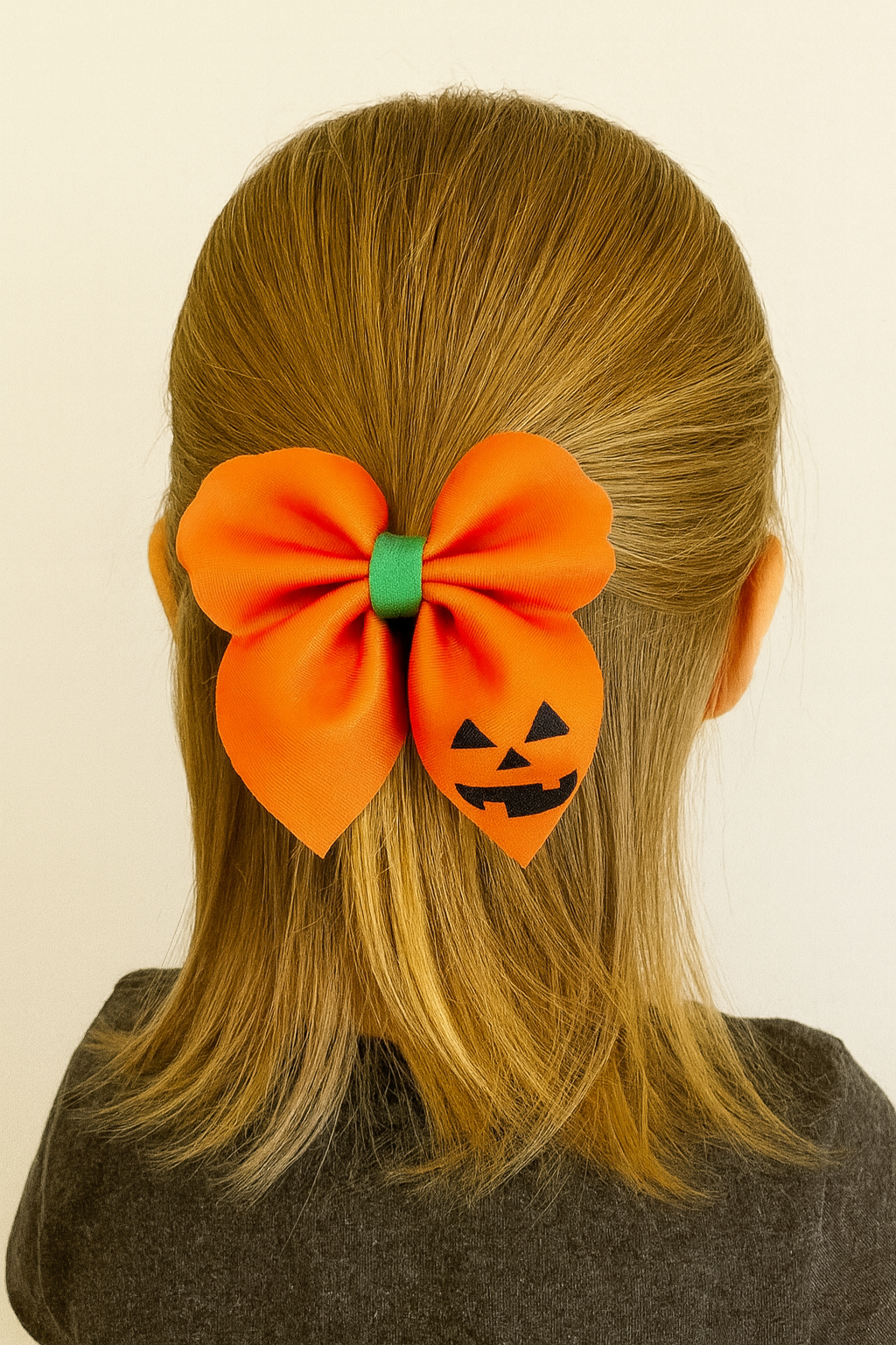 Pumpkin & Jack Bubble Hair Bow – Halloween Hair Bows for Girls & Toddlers