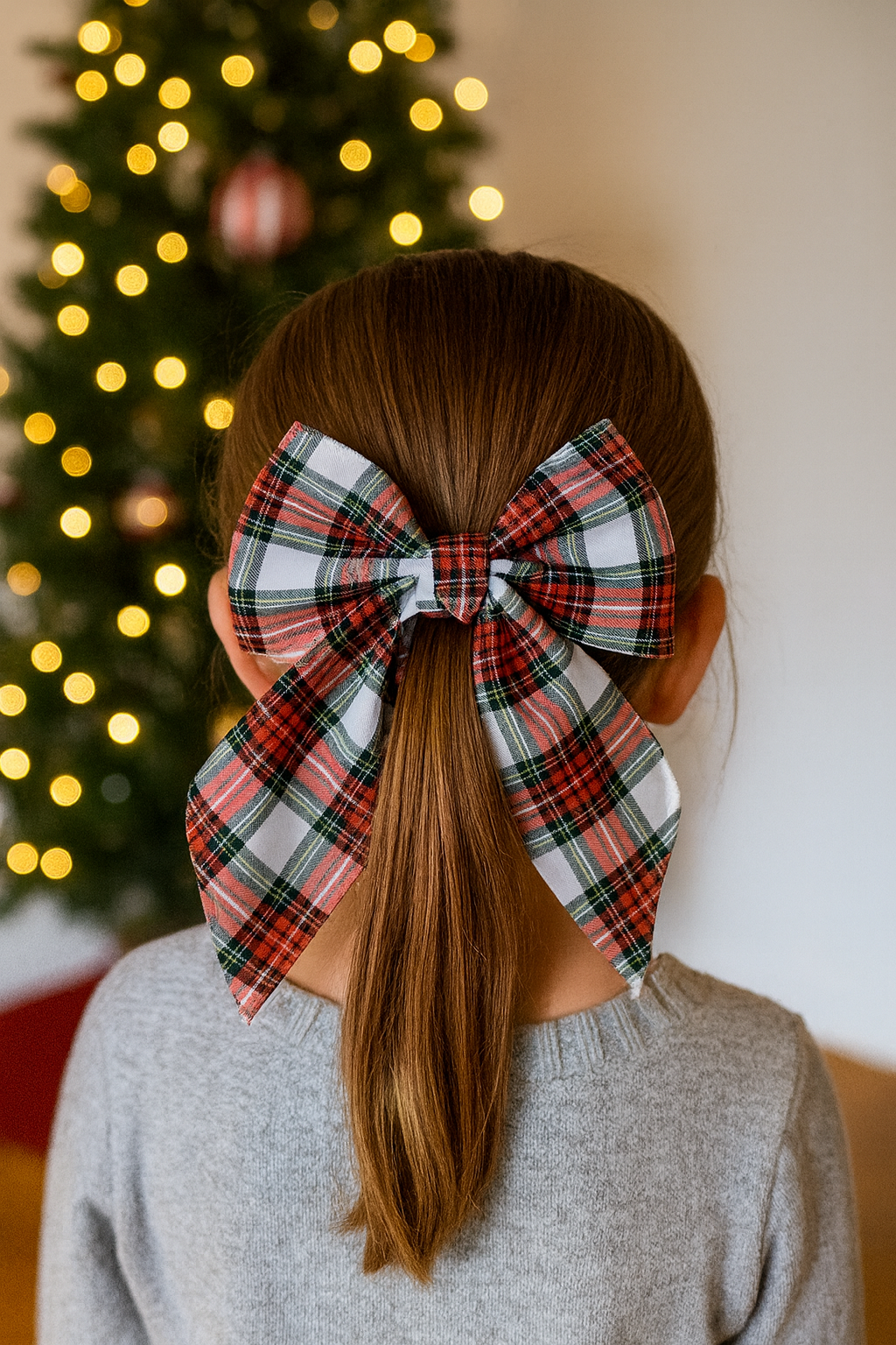 Red Plaid Christmas Hair Bows & Headbands - Holiday Hair Accessories