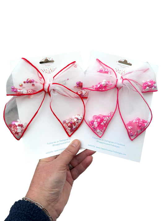 *Valentine’s Day Shaker Hair Bows