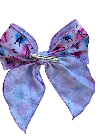 White K-Pop Hair Bows for Little Girls