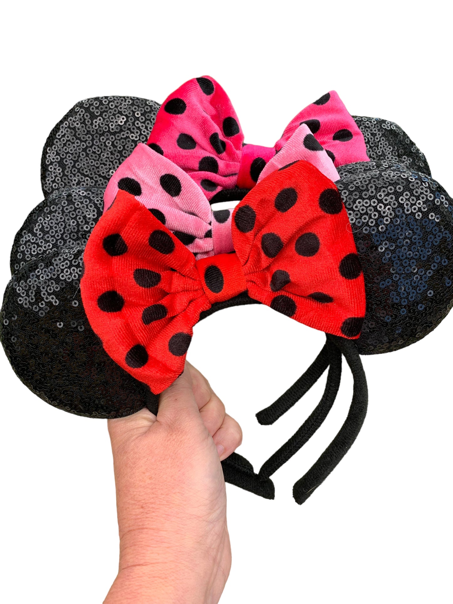 *Polka Dot Mouse Ear Headband