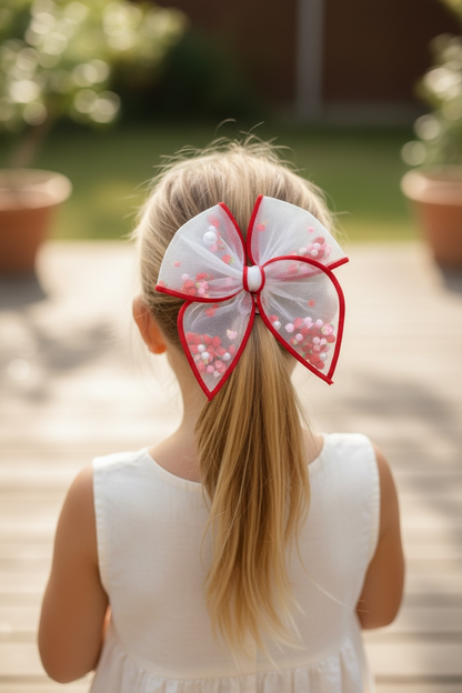 Red Strawberry Shaker Hair Bows