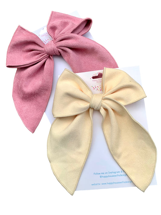 Suede Hair Bows