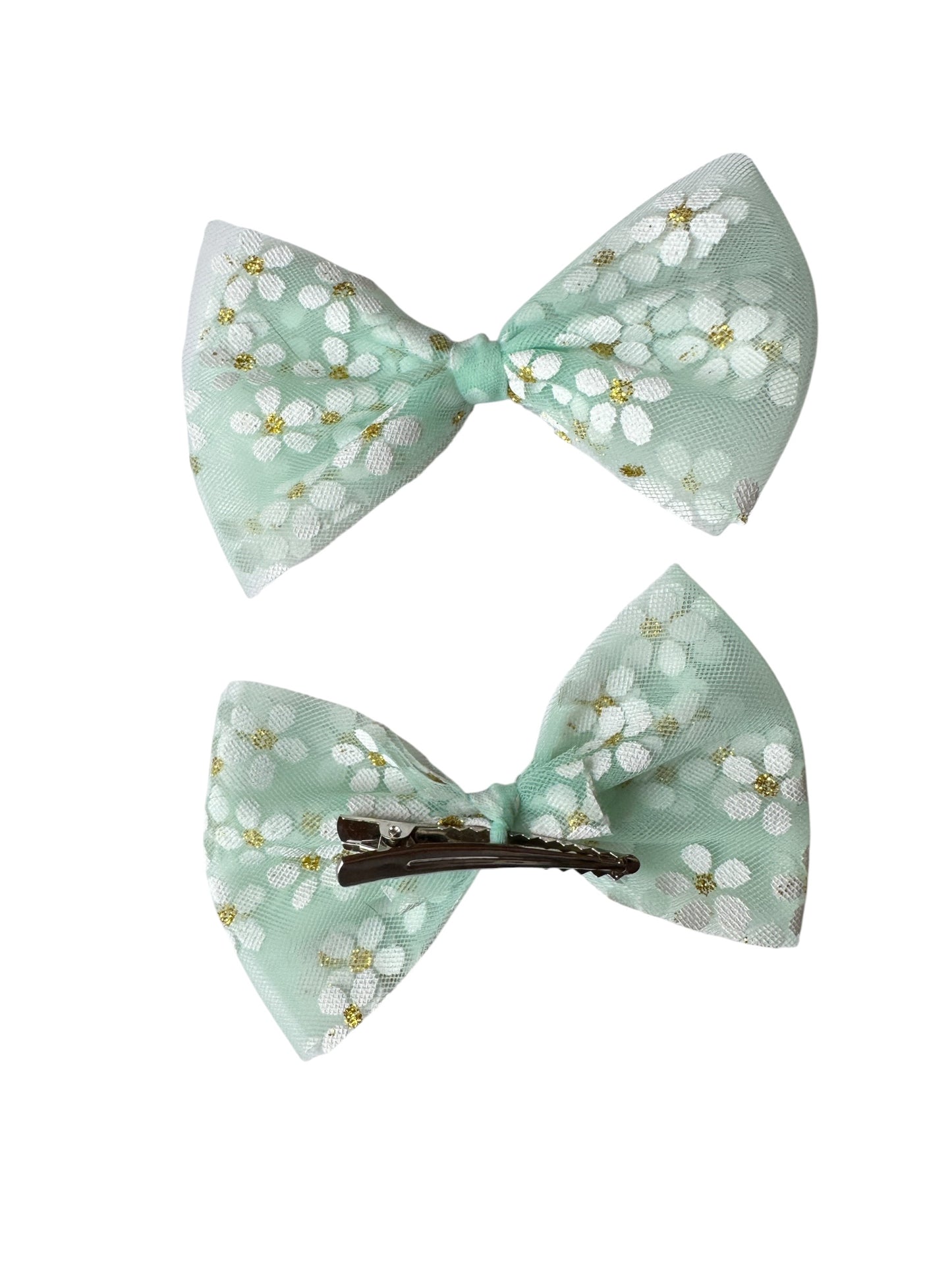 Daisy Tulle Hair Bows for Babies & Toddlers | Spring Flower Hair Accessories
