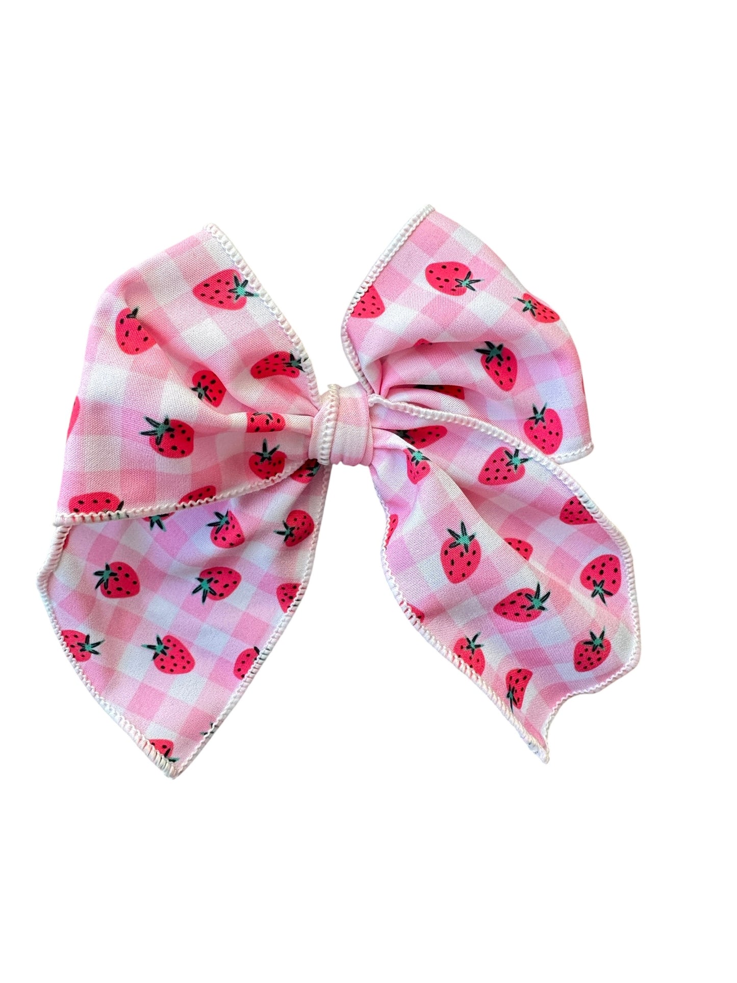 Strawberry Hair Bows for Girls - Pink Fruit Bow Clips & Headbands for Toddlers