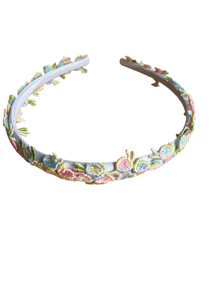 Pastel Floral Headband | Satin Headband for Women, Teens & Girls