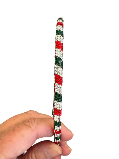 Holiday Chunky Glitter Diamond Headband – Sparkly Statement Hair Accessory