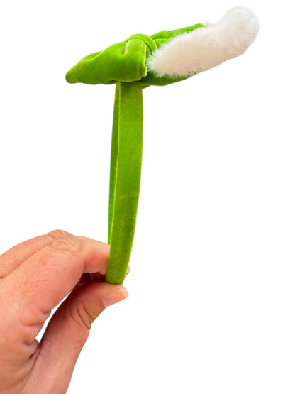 Grinch Headband- Grinch Green & Red Heart Headband