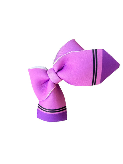 Crayon Bubble Hair Bows for Girls & Teachers – Back to School Alligator Clip Bows
