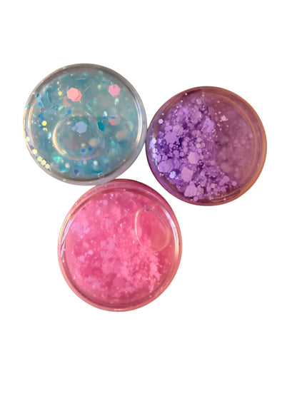 Mini Glitter Hair & Body Gel for Kids – Sparkle in Pink, Purple or Blue| Festival & Party Glitter Set of 3