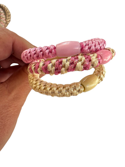 Braided Hair Ties for Girls & Women – No-Crease Elastic Ponytail Holders (Set of 3)