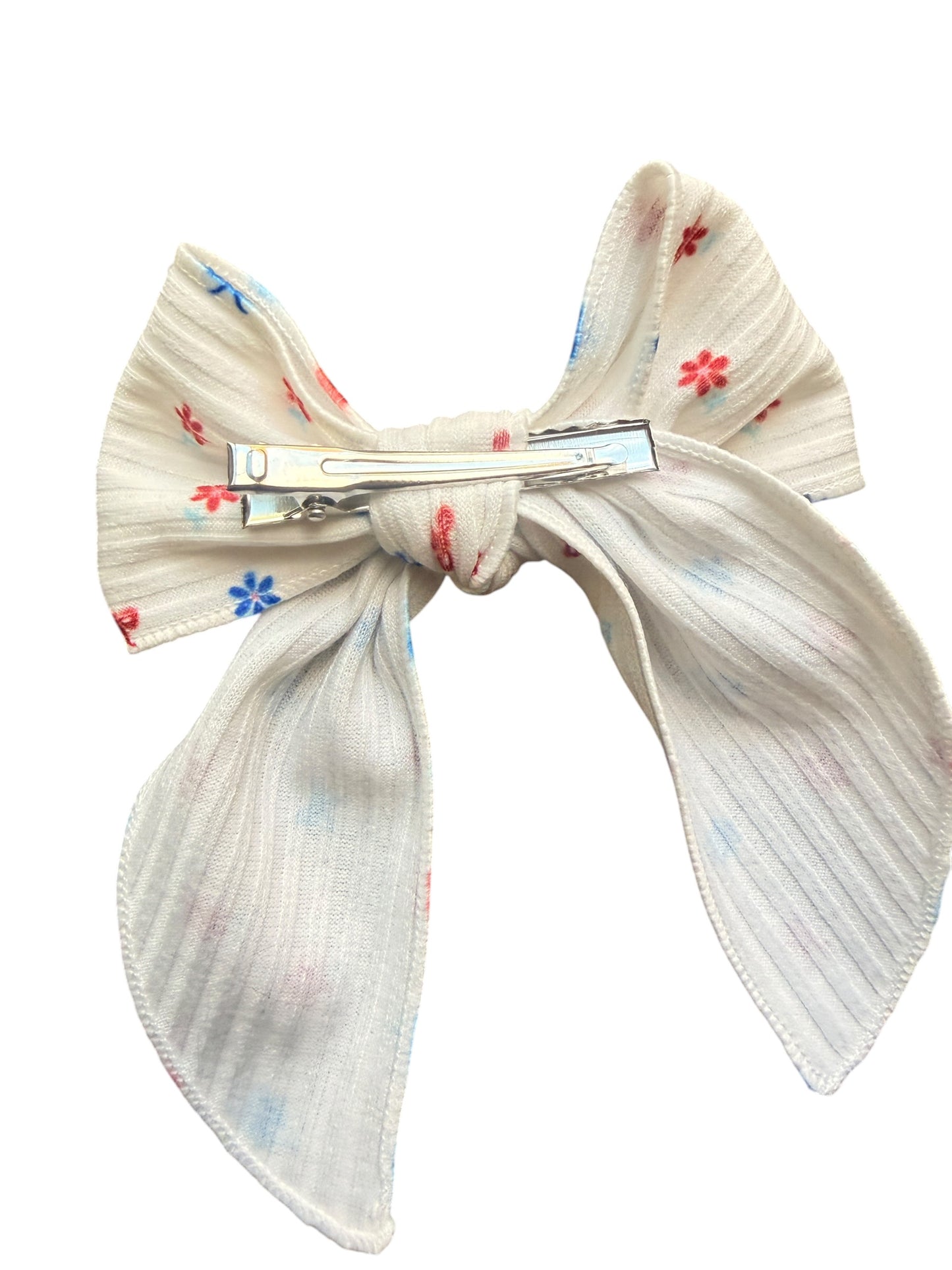 Patriotic Bows & Flowers Hair Bows for Girls & Babies | Alligator Clip or Nylon Headband | 4th of July