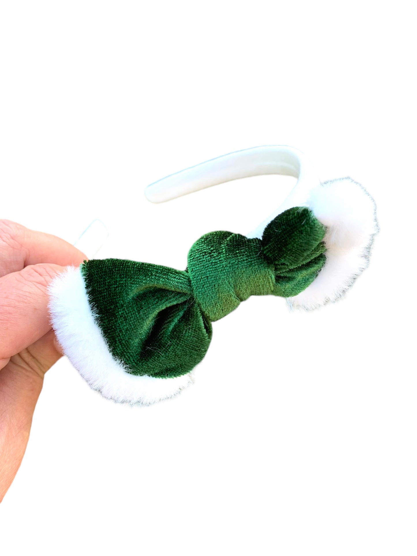 *Green Velvet Santa Hair Bows