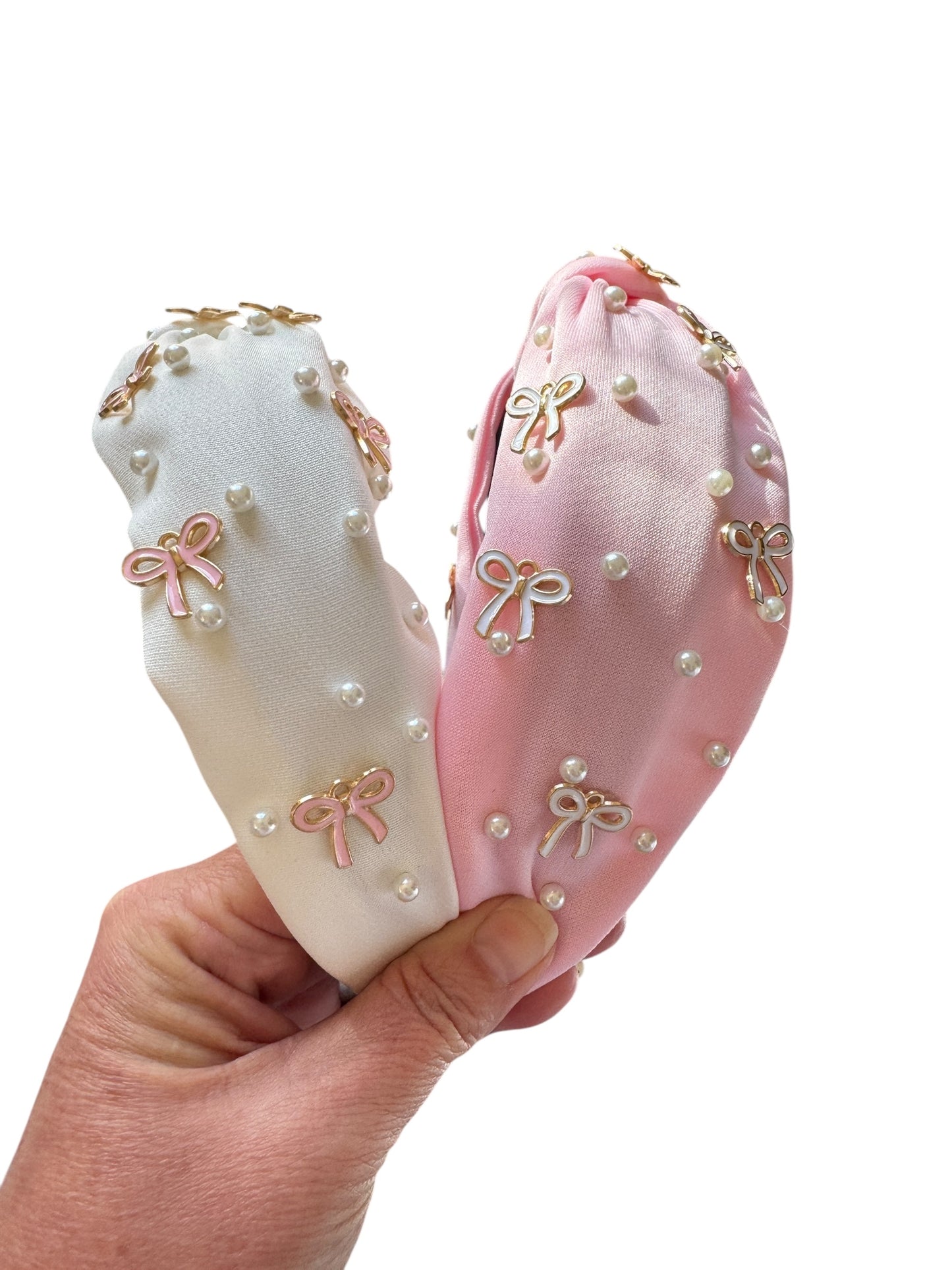 *Bow Pearl Rhinestone Headband