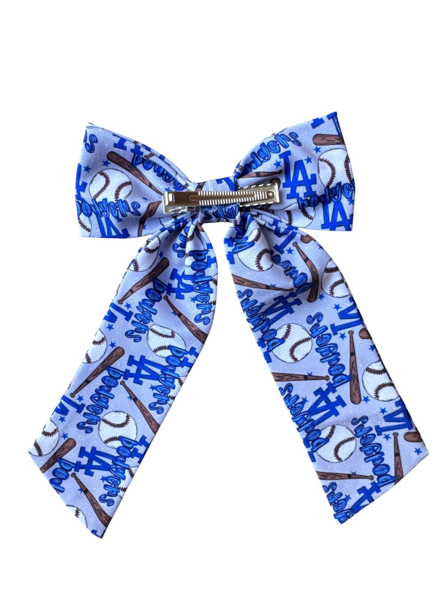 Dodger Baseball Hair Bows for Girls - Sports Bow with Alligator Clip for Game Day