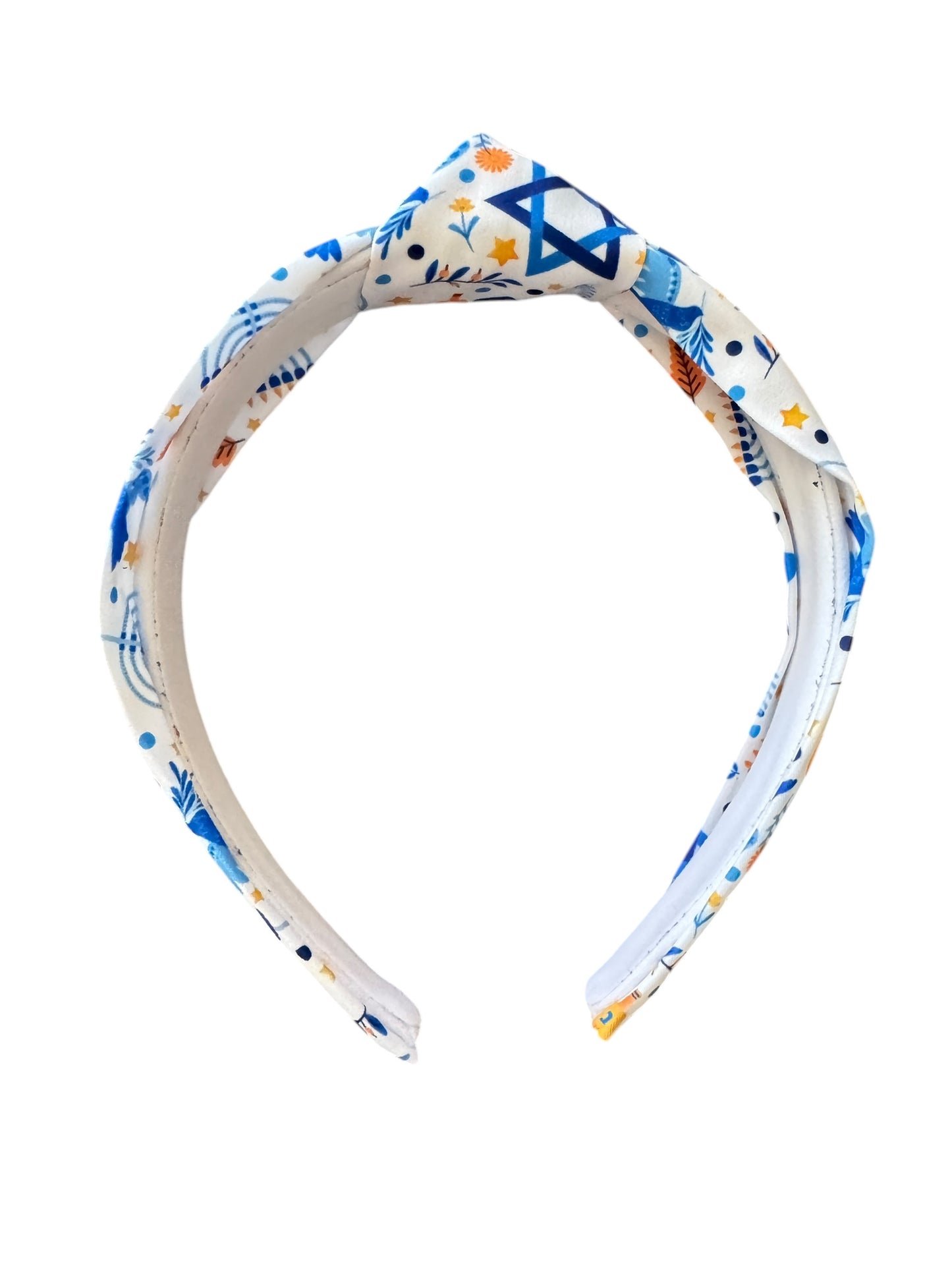Hanukkah Knotted Headbands - White Holiday Accessories