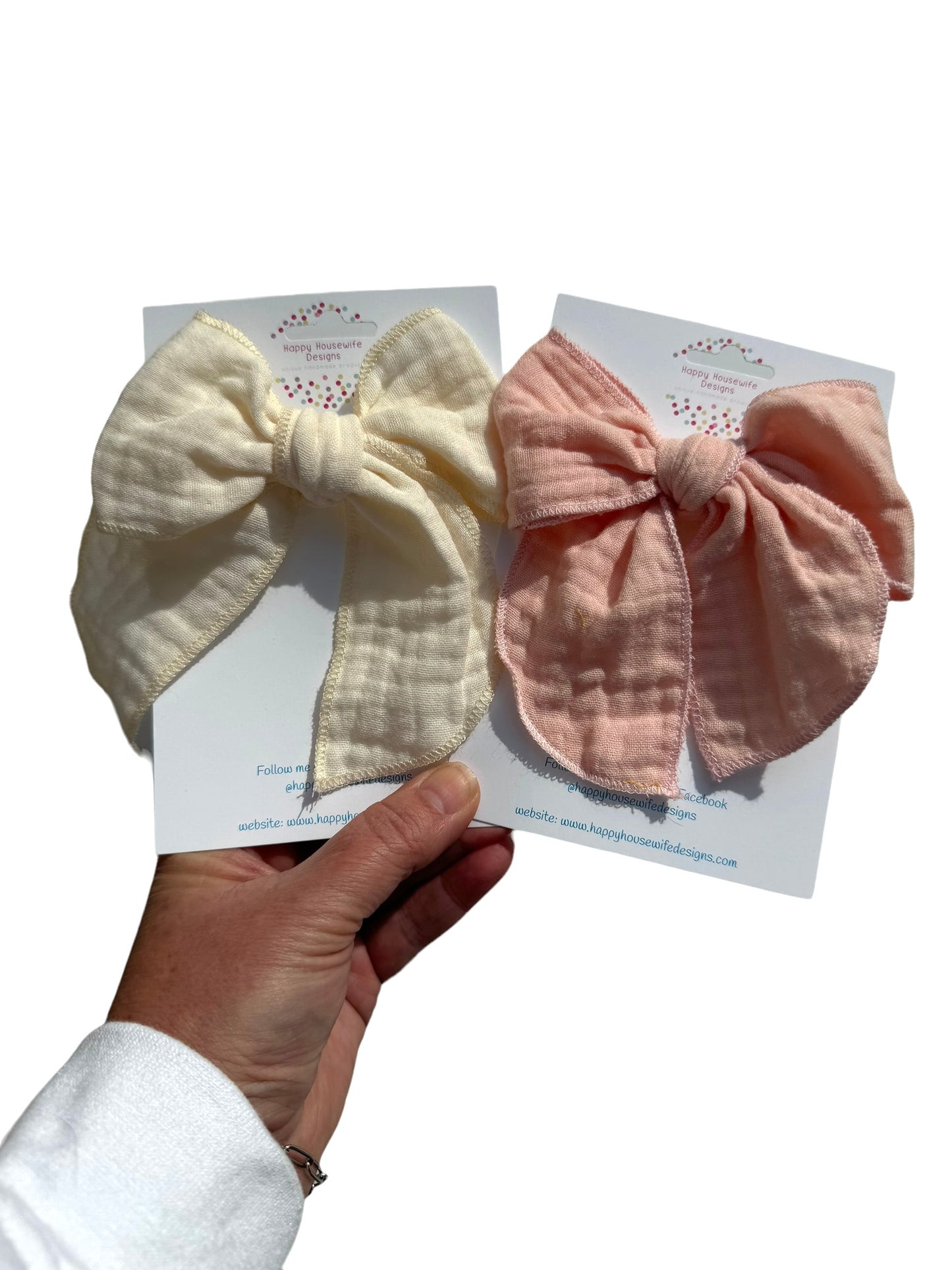 *Spring Muslin Hair Bows