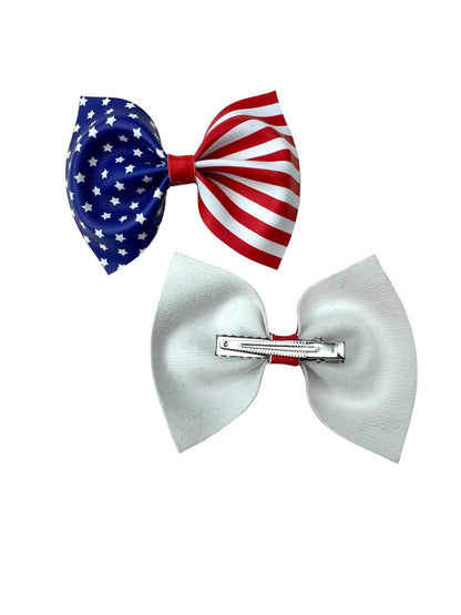 Stars and Stripes Faux Leather Bows