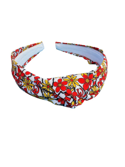 KC Chiefs Knotted Headband – Floral Headband for Game Day
