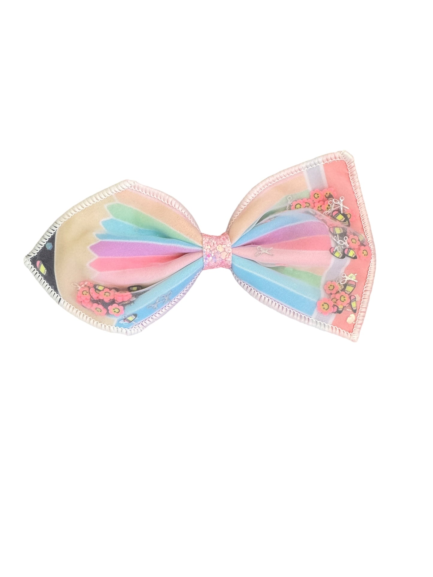 Pastel Pencil Shaker Hair Bows for Girls