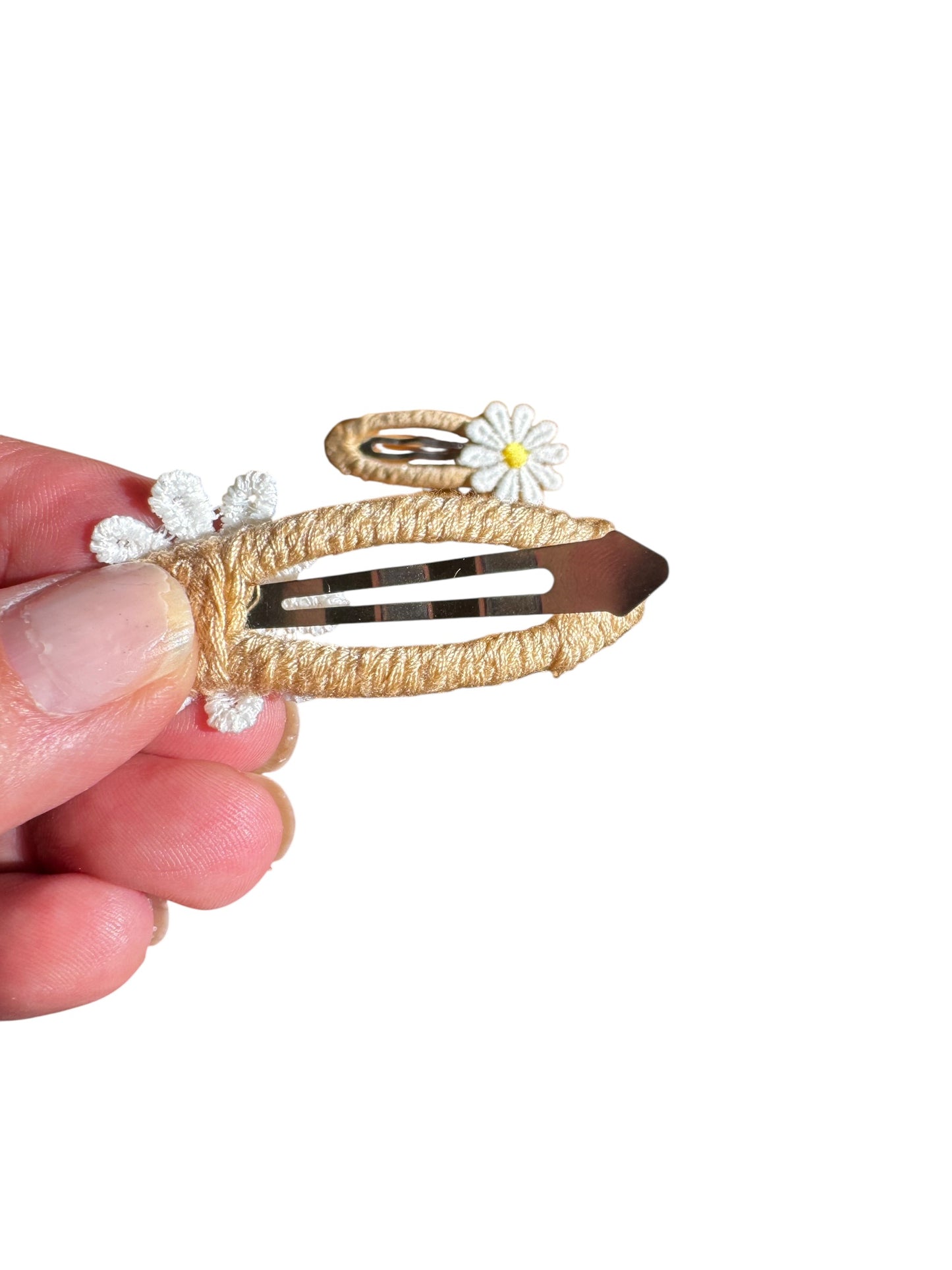 Daisy Hair Clips for Toddlers - Girl Flower Snap Clips Set