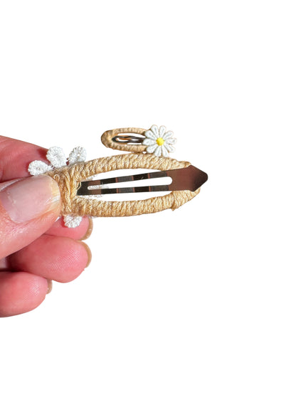 Daisy Hair Clips for Toddlers - Girl Flower Snap Clips Set