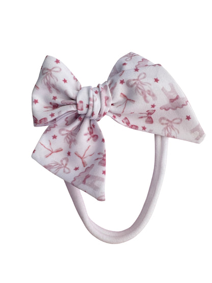 Bows & Ballerinas Hair Bows for Girls - Pink Ballet Dance Hair Clips