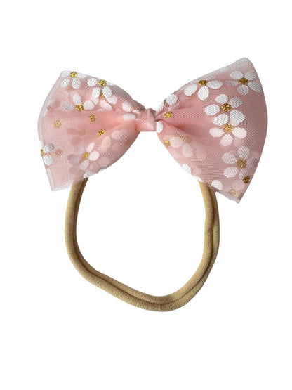 Daisy Tulle Hair Bows for Babies & Toddlers | Spring Flower Hair Accessories
