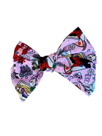 Pink Princesses Hair Bows for Little Girls