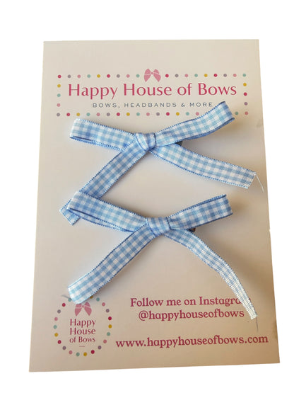 Gingham Mini Hair Bows & Headbands for Kids – Everyday Bow in 10 Colors