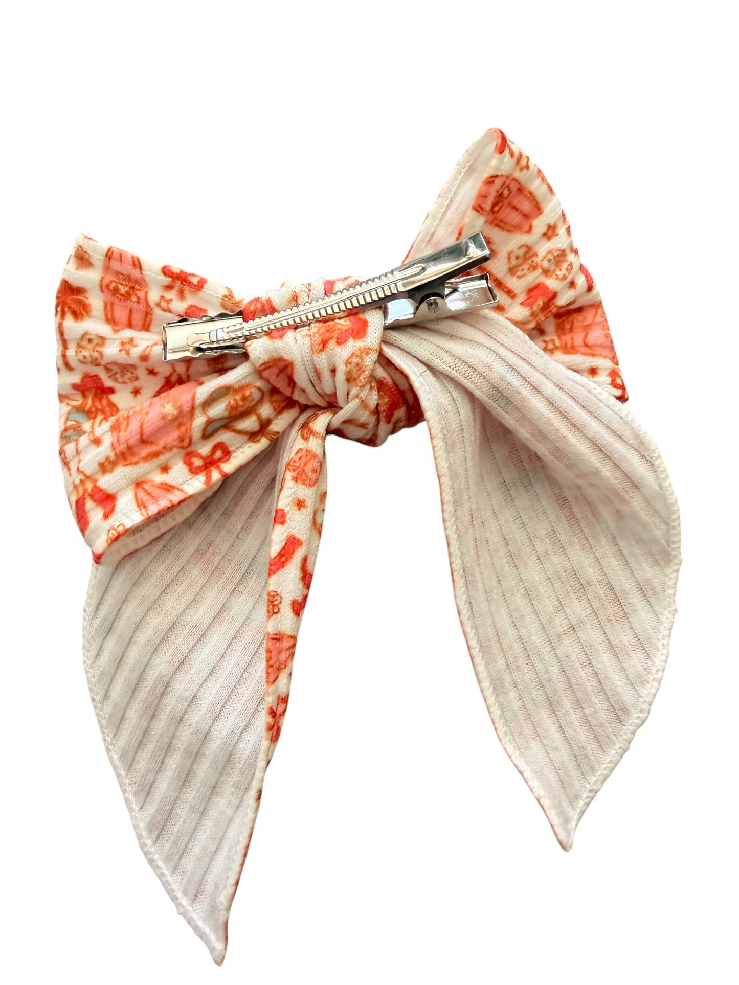 Coastal Cowgirl Hair Bow | Girls Tropical Western Bow with Alligator Clip